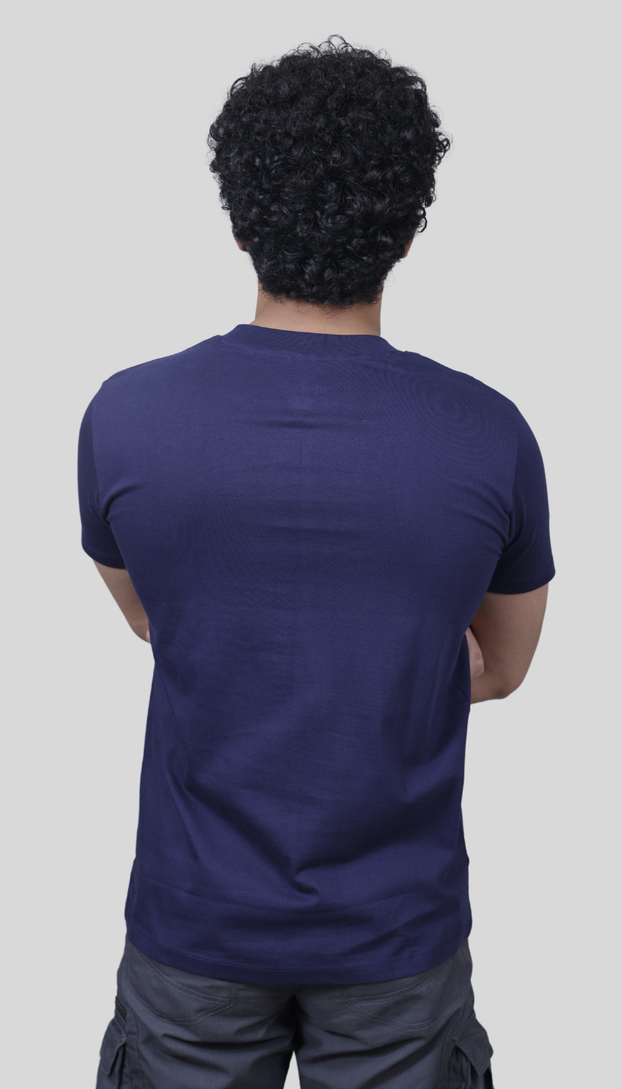 Men's Antibacterial Platinum Plain T-shirt