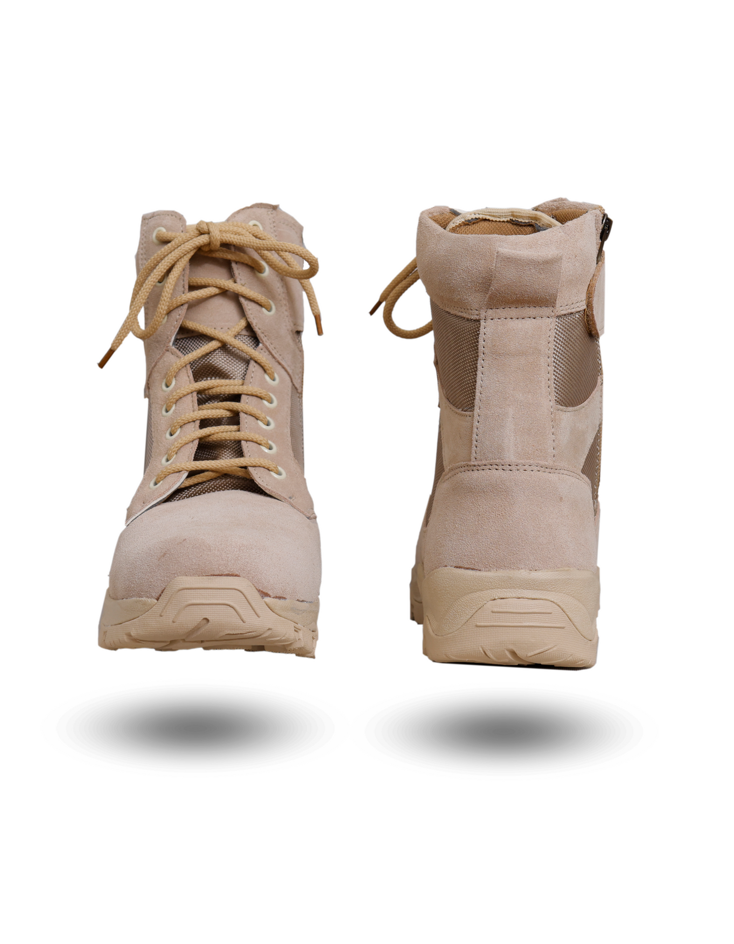 Men's Side Zip Military and Tactical Boots with Authentic Suede Leather