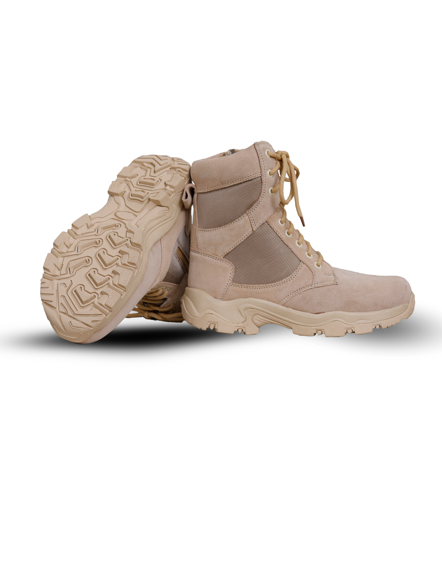 Men's Side Zip Military and Tactical Boots with Authentic Suede Leather