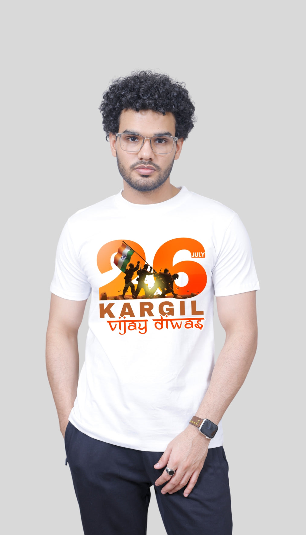 Kargil Vijay Diwas T-Shirt | 26 July Indian Armed Force Patriotism Tee