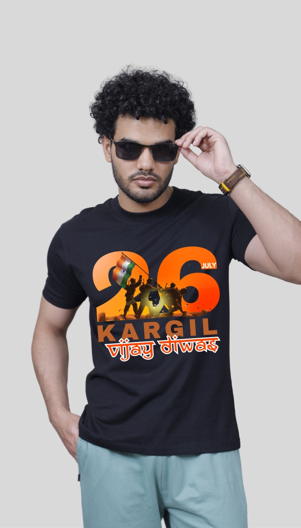 Kargil Vijay Diwas T-Shirt | 26 July Indian Armed Force Patriotism Tee
