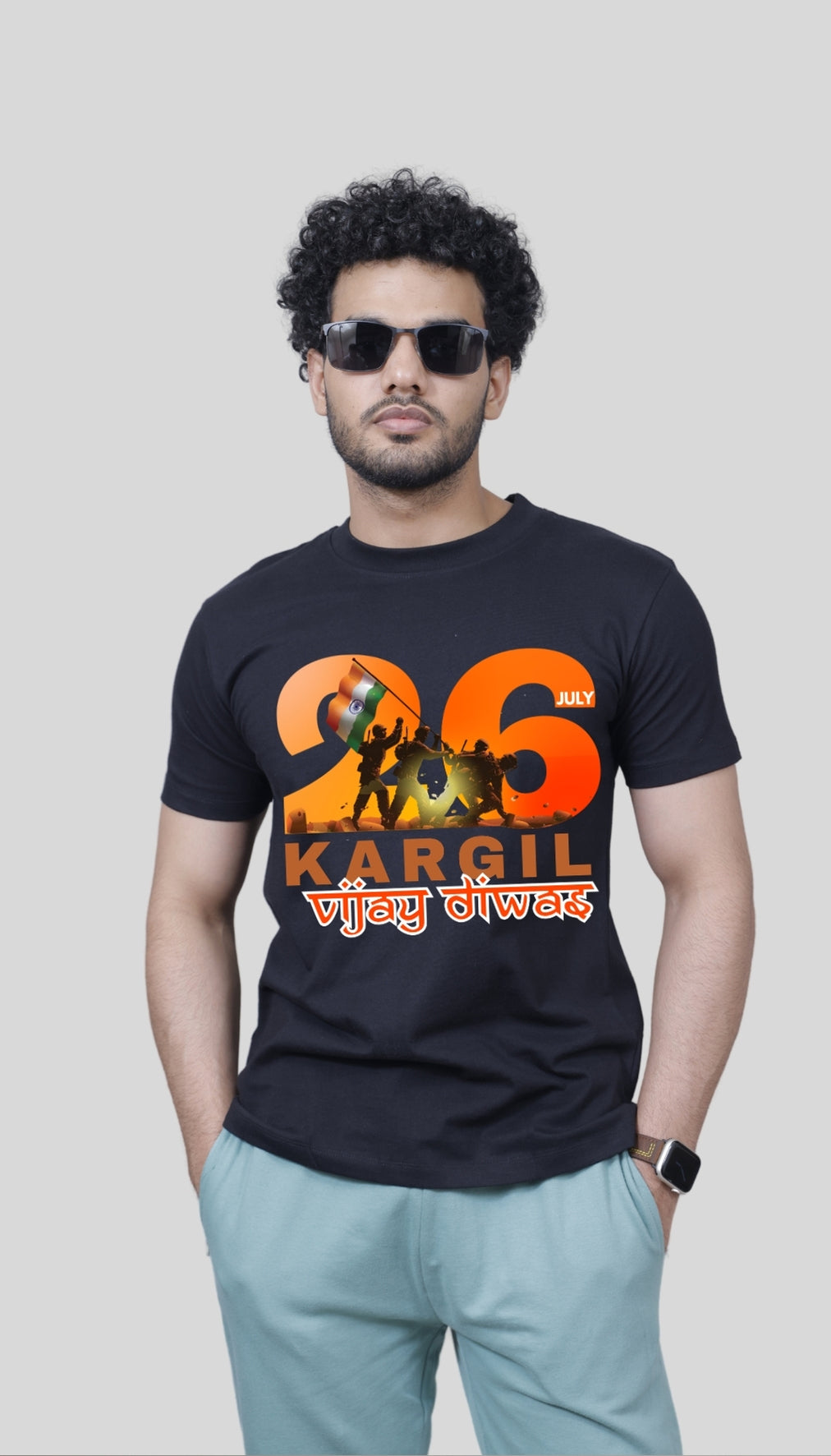 Kargil Vijay Diwas T-Shirt | 26 July Indian Armed Force Patriotism Tee