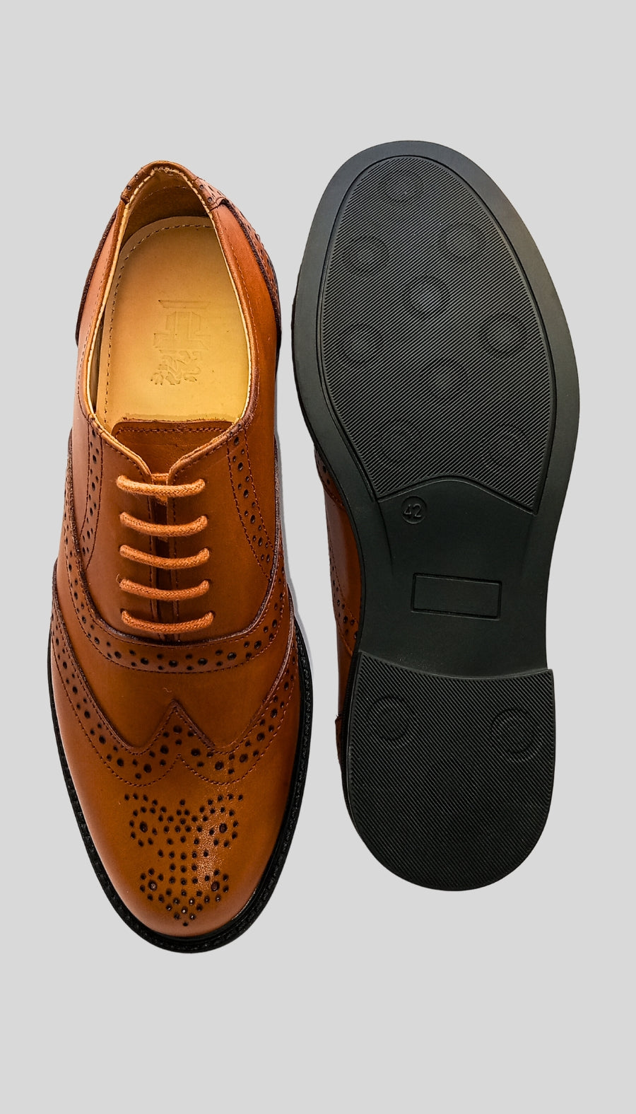 Premium CRUST Genuine Leather TPR SOLE Brogue shoes (RX-100)