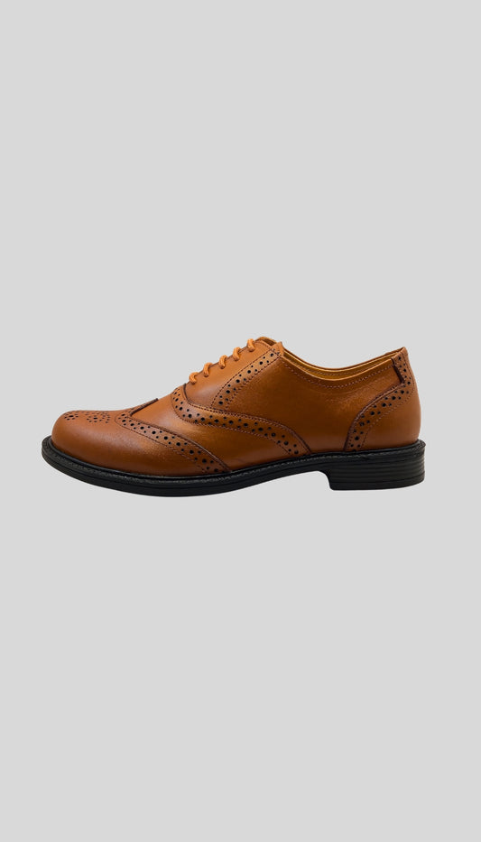 Premium CRUST Genuine Leather TPR SOLE Brogue shoes (RX-100)