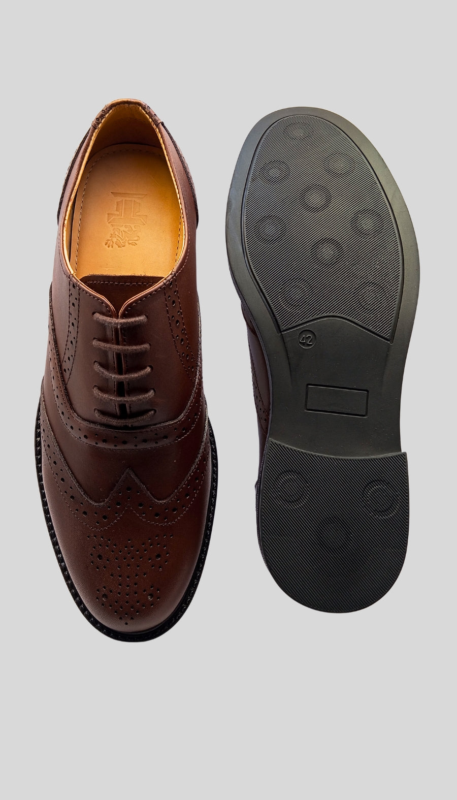 Premium CRUST Genuine Leather TPR SOLE Brogue shoes (RX-100)