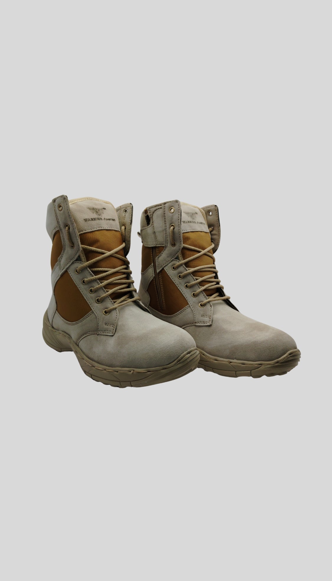 WJ Men's Side Zip Military and Tactical Boots with Authentic Suede Leather