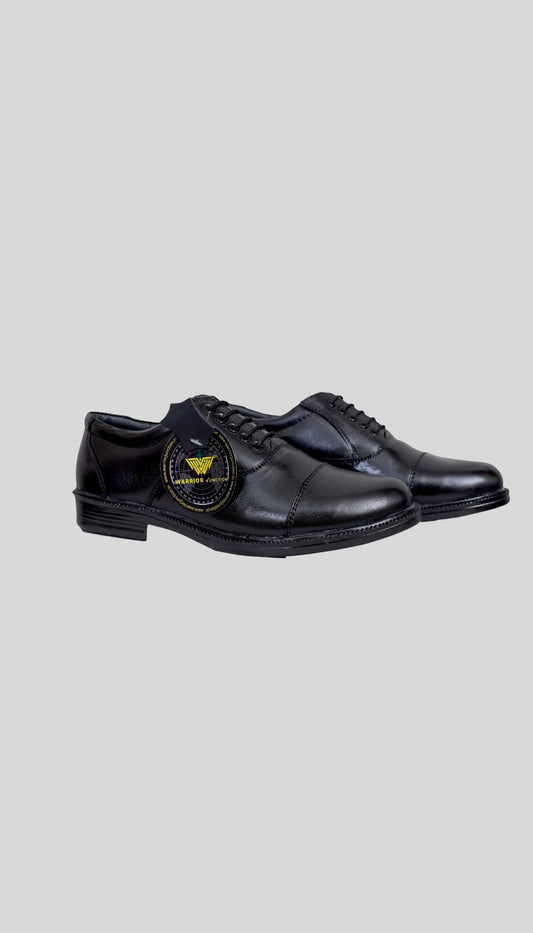 Men's Black Leather Lace-Up Oxford Shoes