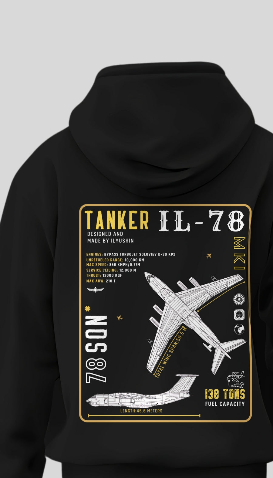 IL-78 Tanker 78 sqn 'Force Multiplier' Hoodie - Winter Sky Collection