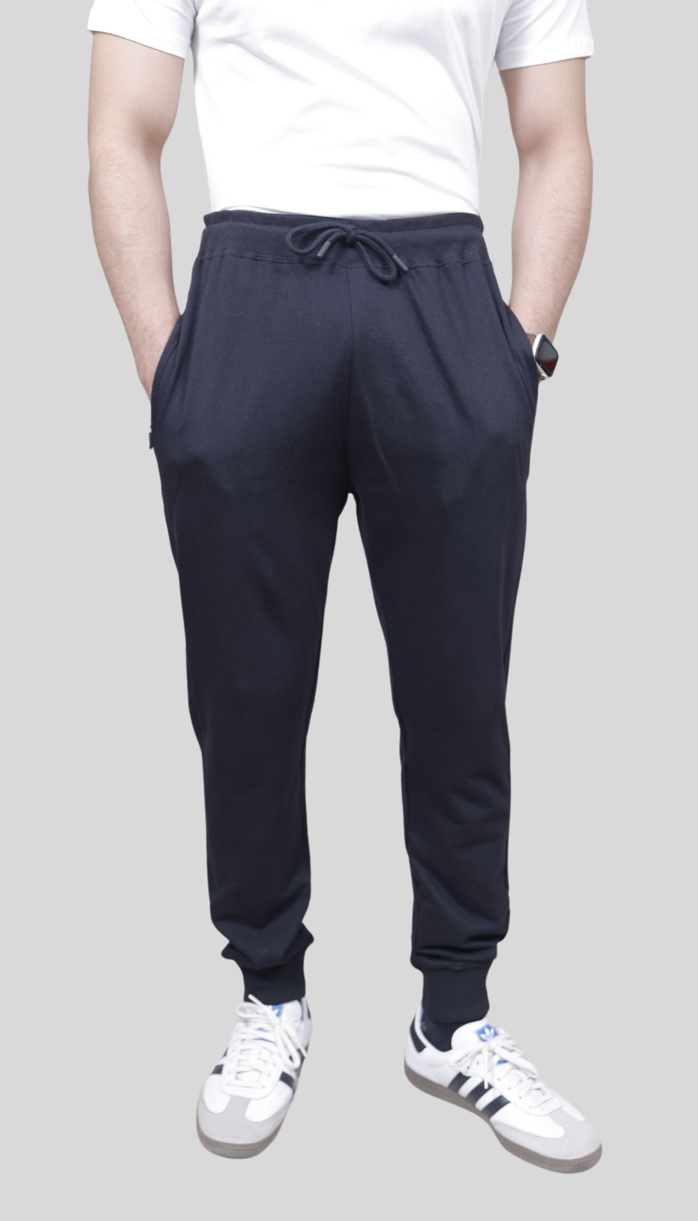 FRENCH TERRY BLACK JOGGERS