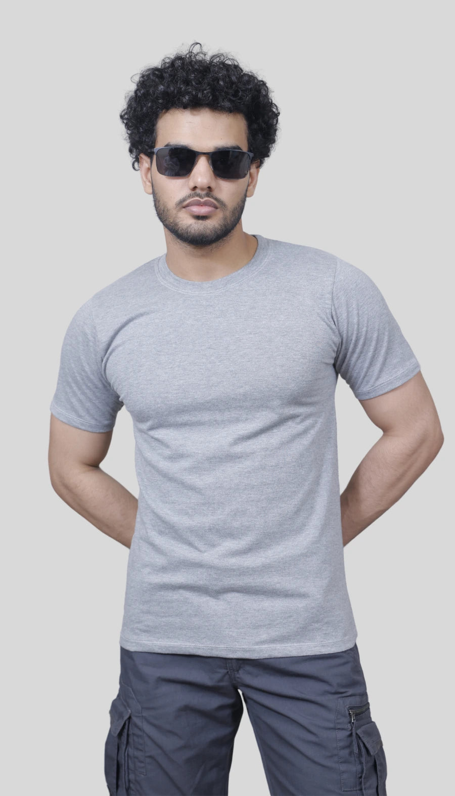 Grey poly cotton t-shirt (combat dress t-shirt)