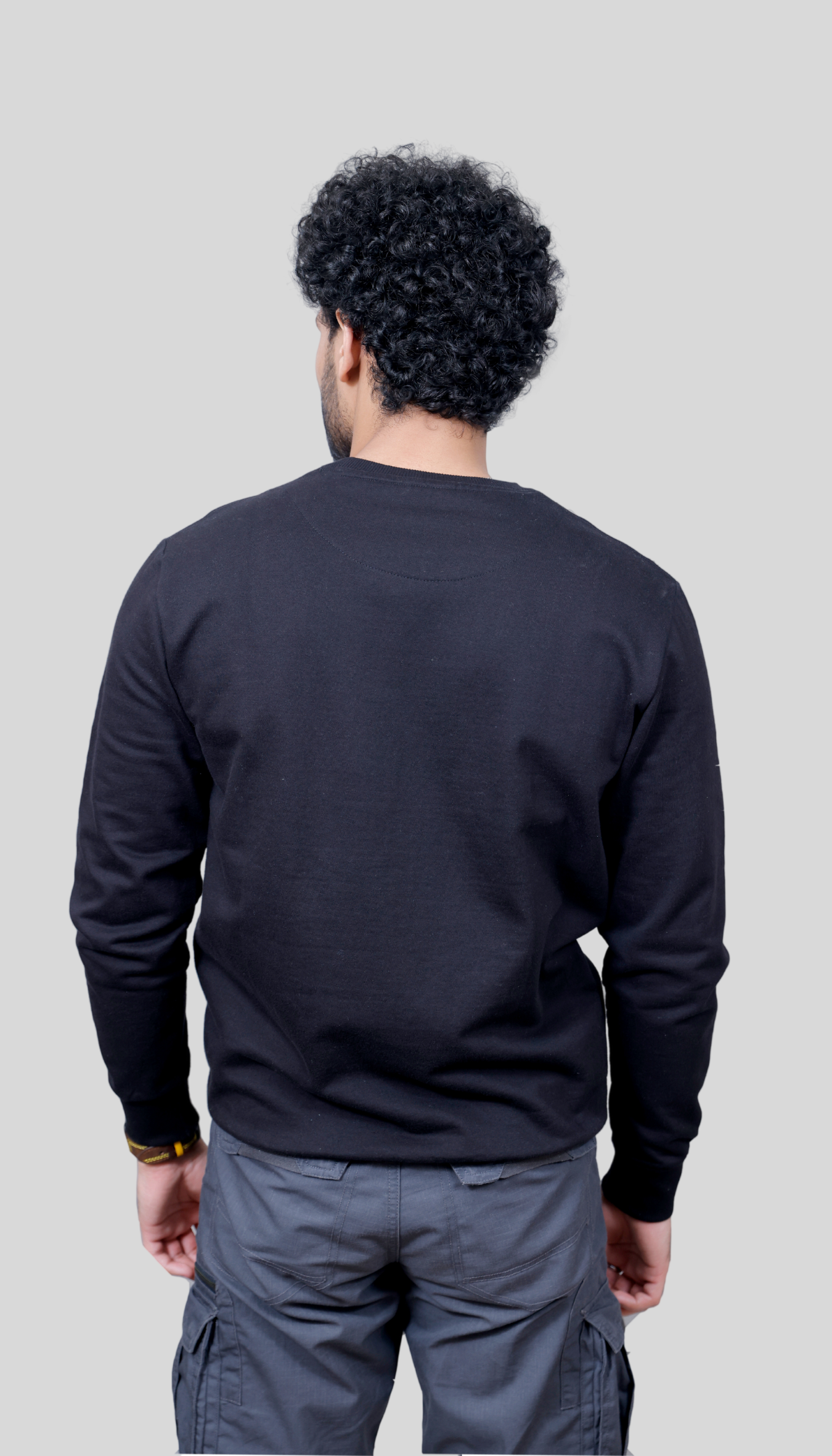 Unisex Black Premium solid sweatshirt