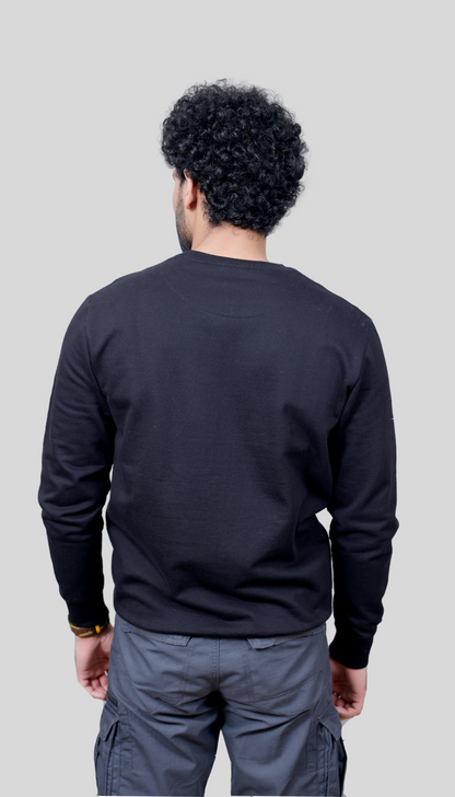 Unisex Black Premium solid sweatshirt