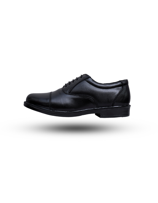 Men's Black Leather Lace-Up Oxford Shoes