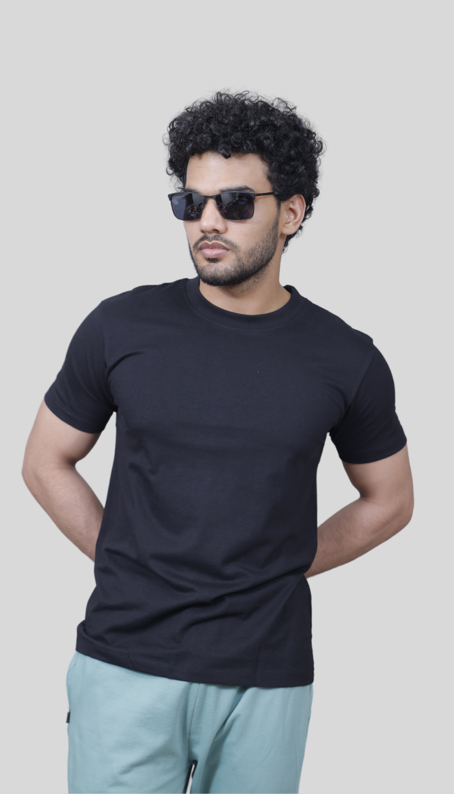 Men's Antibacterial Platinum Plain T-shirt