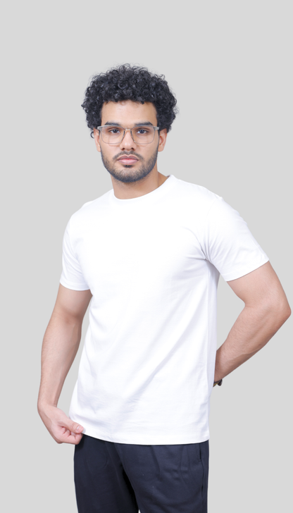 Men's Antibacterial Platinum Plain T-shirt