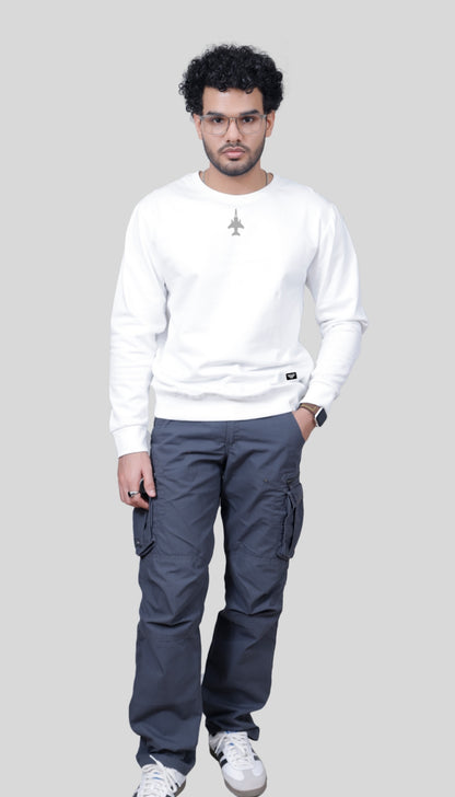Jaguar Premium Unisex White Sweatshirt