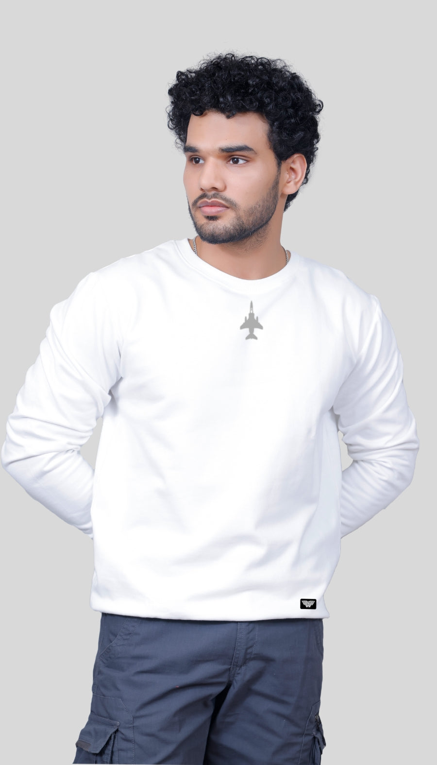 Jaguar Premium Unisex White Sweatshirt