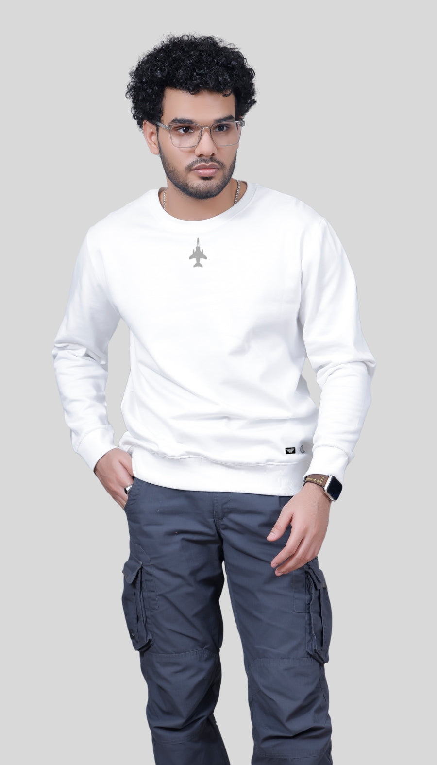 Jaguar Premium Unisex White Sweatshirt