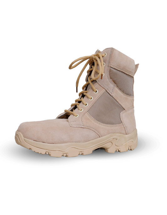 Men's Side Zip Military and Tactical Boots with Authentic Suede Leather
