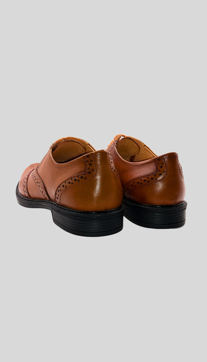 Premium CRUST Genuine Leather TPR SOLE Brogue shoes (RX-100)