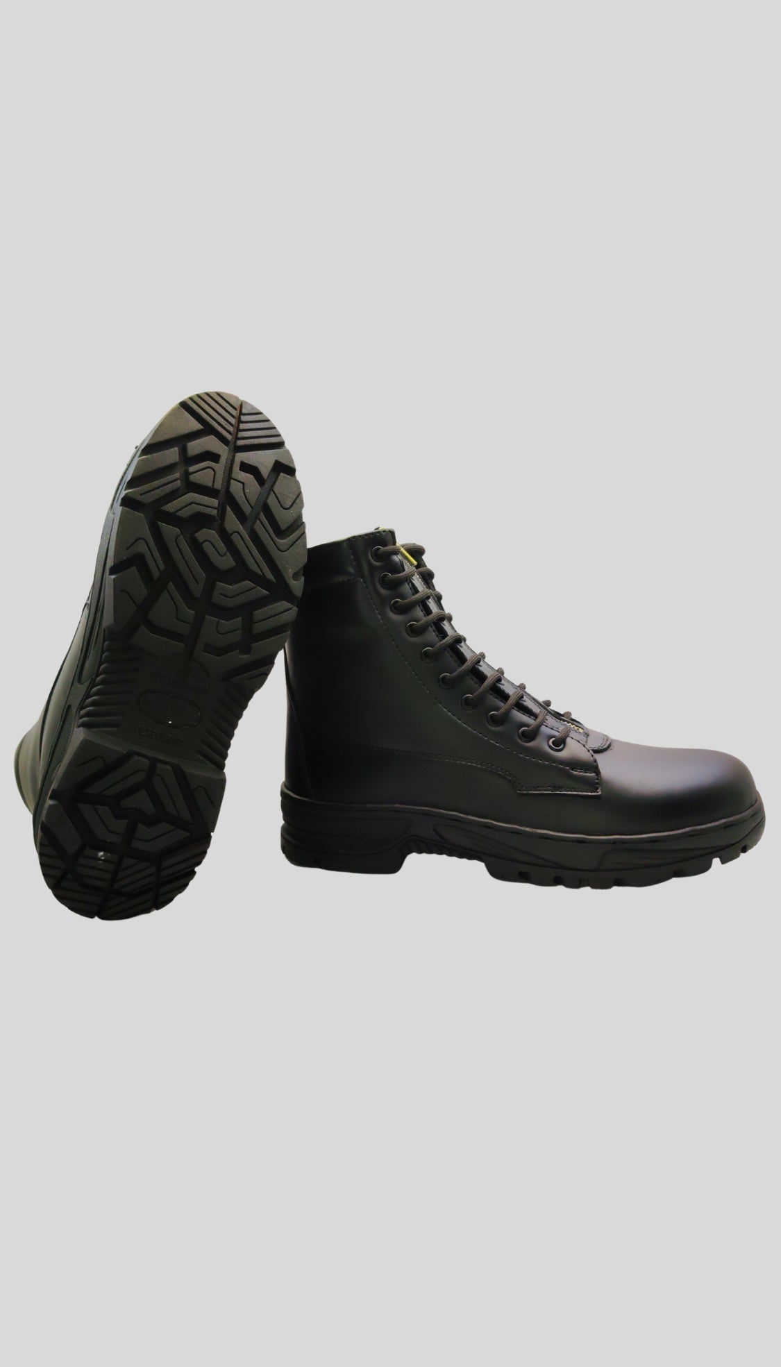 WJ Flying Boot Guardian X for Men: Padded High Ankle Shoes, Genuine Leather with Metal Chain , Memory Foam Insole & Hardened Toe