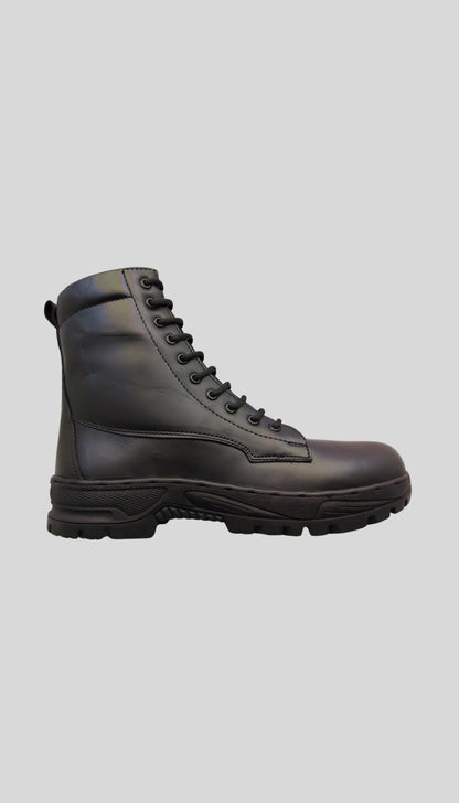 WJ Flying Boot Guardian X for Men: Padded High Ankle Shoes, Genuine Leather with Metal Chain , Memory Foam Insole & Hardened Toe