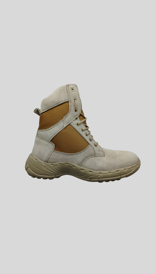 WJ Men's Side Zip Military and Tactical Boots with Authentic Suede Leather