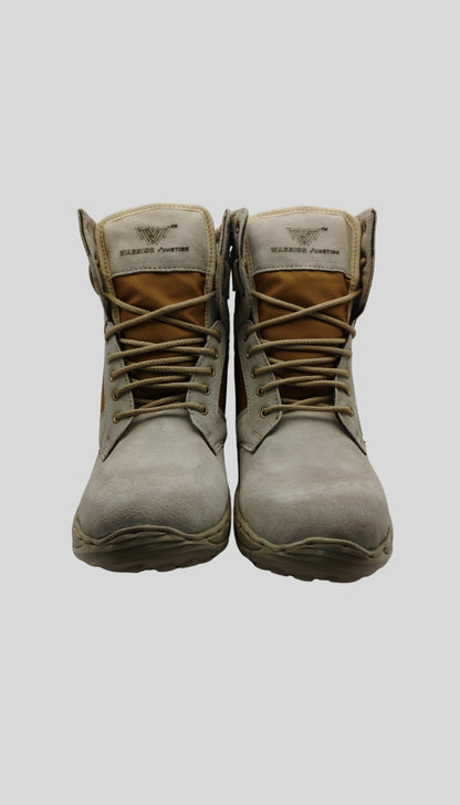WJ Men's Side Zip Military and Tactical Boots with Authentic Suede Leather