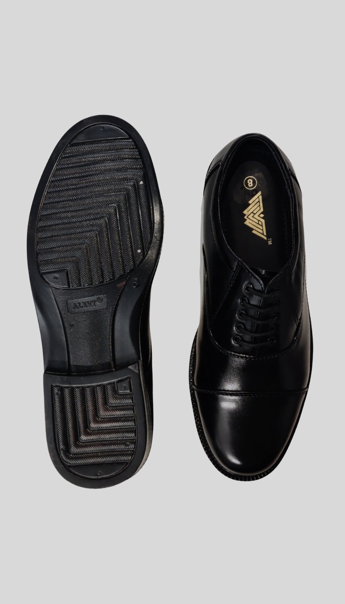 Men's Black Leather Lace-Up Oxford Shoes