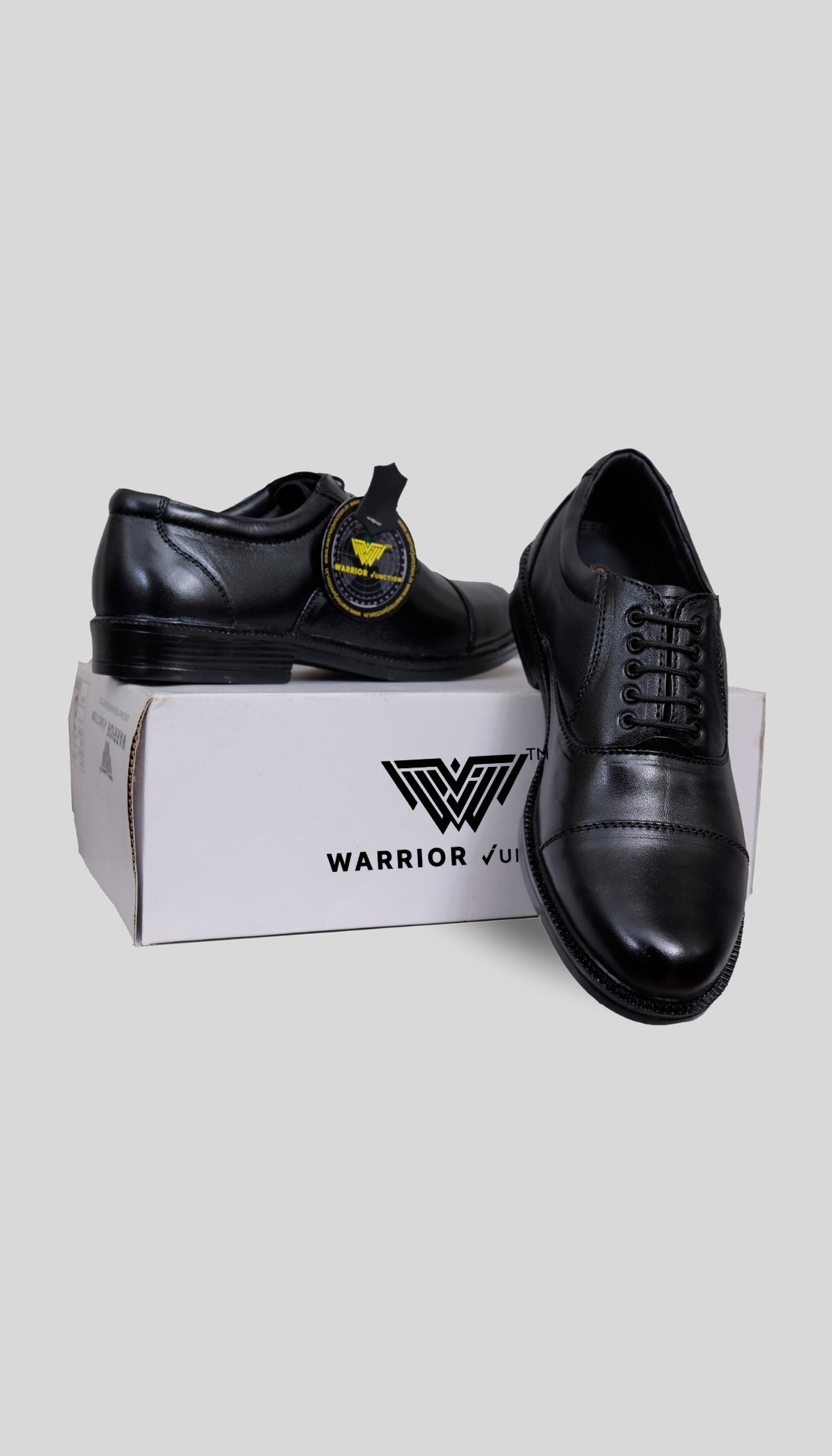 Men's Black Leather Lace-Up Oxford Shoes