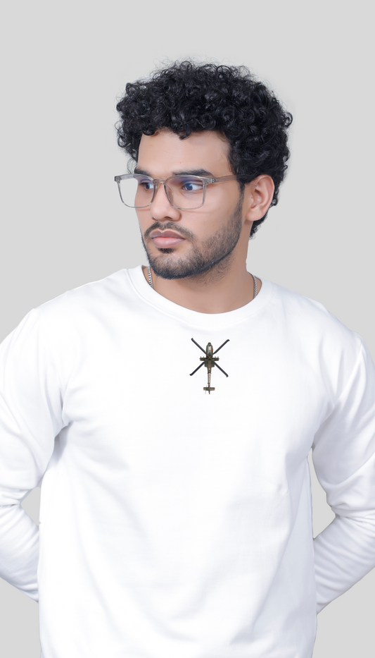 Mi-17 v-5 Premium Unisex White Sweatshirt