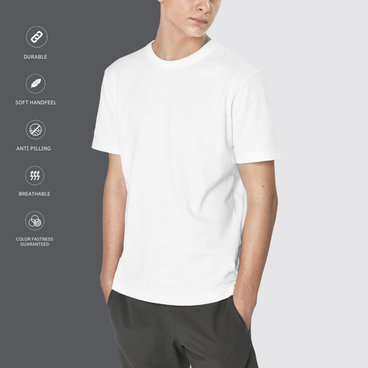 ANTI- Microbial Platinum Plain T-shirt - Warrior Junction
